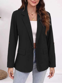 Lapel Collar Roll-Up Sleeve Blazer 100100395163125 43 Affordable Fashion Under $100 Jerry's Apparel 