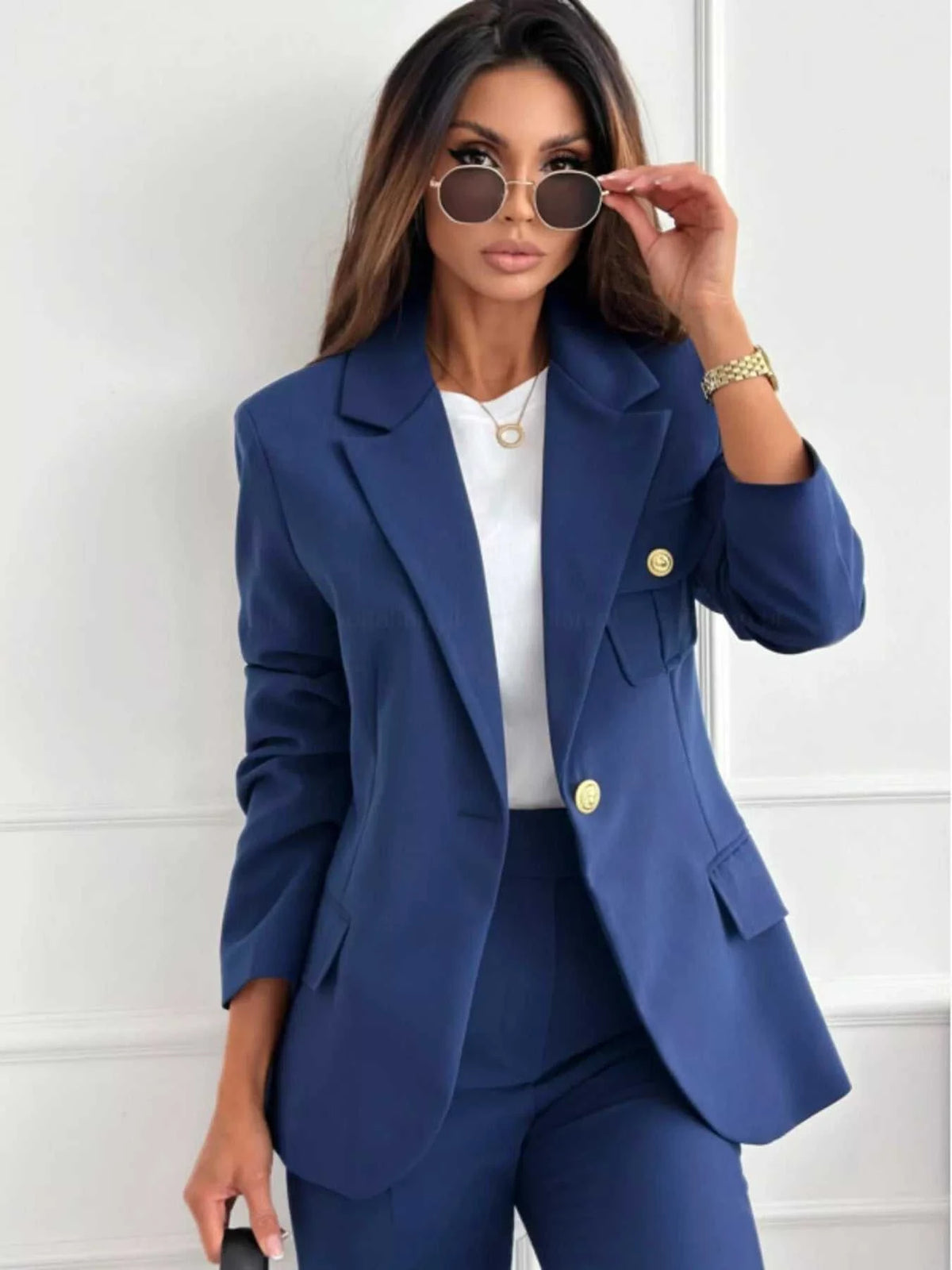 Lapel Collar One Button Blazer 100100419789798 42 Affordable Fashion Under $100 Jerry's Apparel 