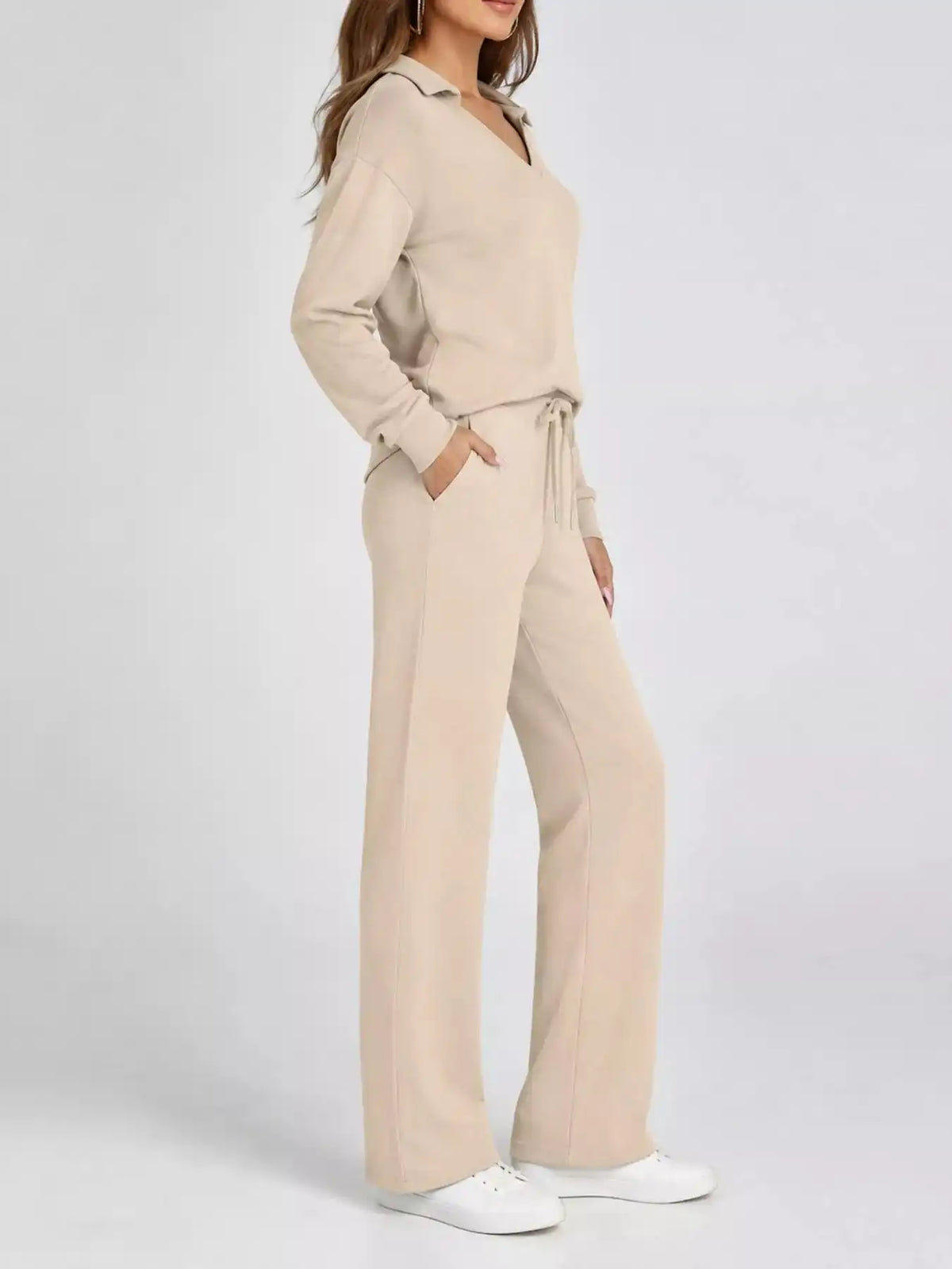 Dropped Shoulder Top and Pants Set 101001926020102 36 Women's Pants Set Gifts for Her Jerry's Apparel 