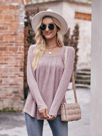Square Neck Long Sleeve T-Shirt 100100618971989 31 Affordable Fashion Under $100 Jerry's Apparel 