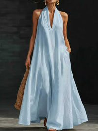 Full Size Halter Neck Sleeveless Maxi Dress Plus Size 100100329491085 30 Gifts for Her Jerry's Apparel 