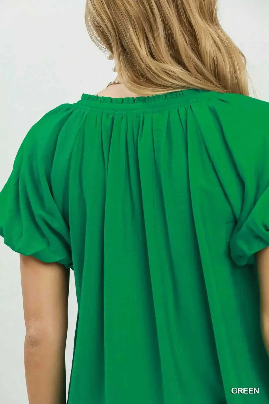 Umgee Gathered V-Neck Top 100100167581635 49 Affordable Fashion Under $100 Jerry's Apparel 