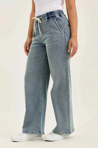 Judy Blue Hight Waist Wilhelmina Baggy Jeans with Md Aged Stone Blue Wash 100100535791651 75 Affordable Fashion Under $100 Jerry's Apparel 