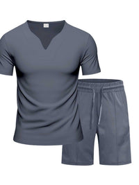 Men's Full Size V-Neck Short Sleeve T-Shirt and Shorts Set Plus Size 100400710859816 35 Affordable Fashion Under $100 Jerry's Apparel 