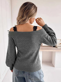 Off-Shoulder Lace Trim Sweater 100100123351801 43 Affordable Fashion Under $100 Jerry's Apparel 