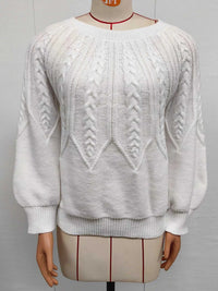 Cable-Knit Round Neck Sweater 101002284962513 34 Affordable Fashion Under $100 Jerry's Apparel 