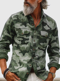 Men's Full Size Camouflage Print Shirt with Dual Chest Pockets Plus Size 104001800860817 48 Affordable Fashion Under $100 Jerry's Apparel 