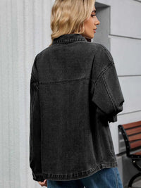 Washed Oversized Button Down Denim Jacket 100100406809347 62 Affordable Fashion Under $100 Jerry's Apparel 