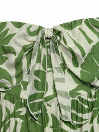 Tropical Print Tie Front Strapless Wide Leg Jumpsuit 100100436882883 40 Affordable Fashion Under $100 Jerry's Apparel 