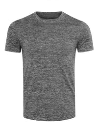 Men's Heathered Casual Round Neck T-Shirt