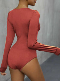 Perfee Lace Detail Plunge Long Sleeve Bodysuit 100100229596543 27 Affordable Fashion Under $100 Jerry's Apparel 