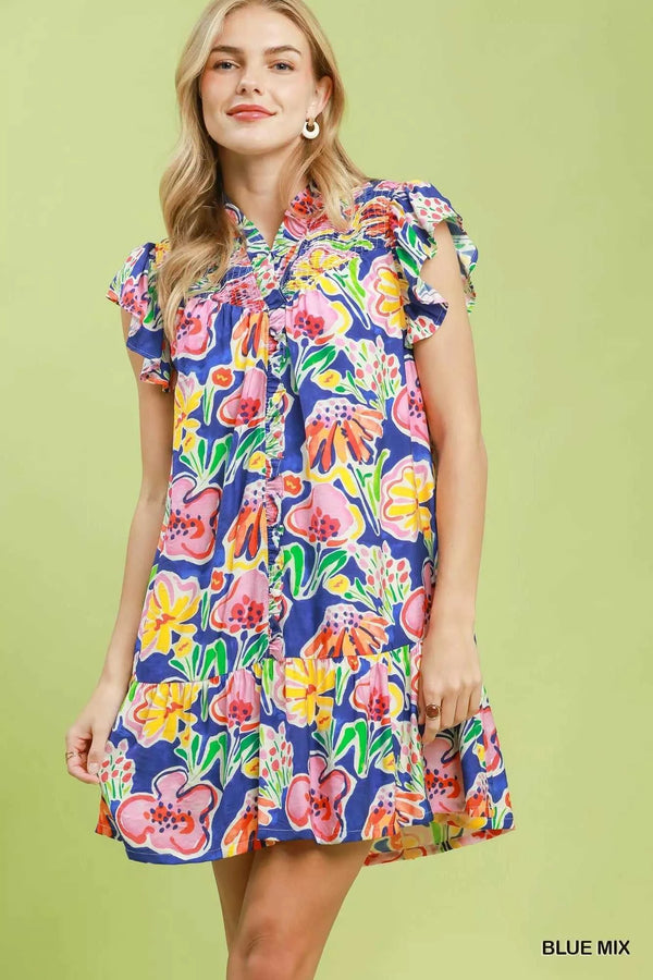 Umgee Floral Ruffle Mini Dress 100100739881046 60 Affordable Fashion Under $100 Jerry's Apparel 