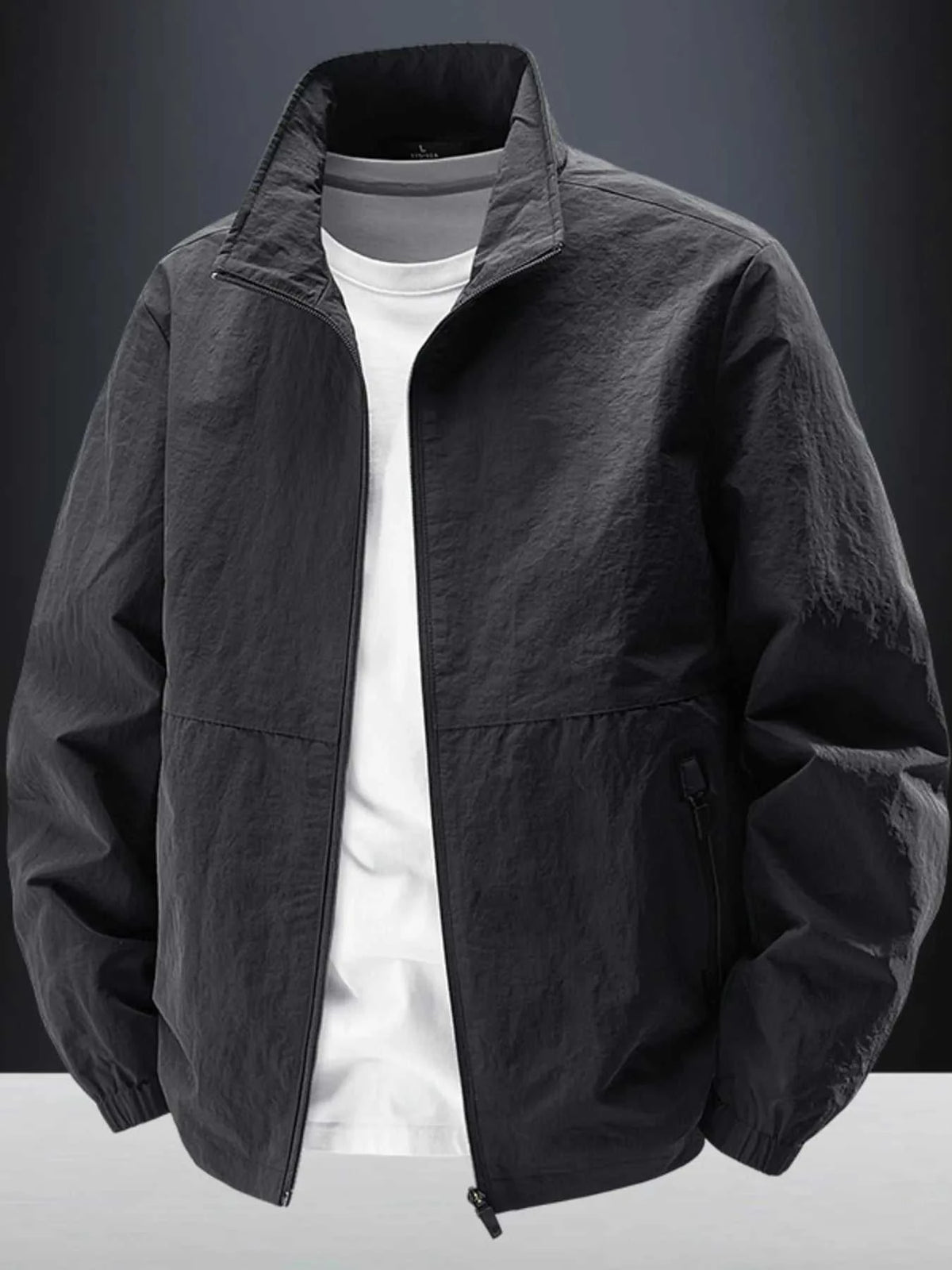 Men's Plus Size Zip Up Long Sleeve Jacket 100400232521161 77 Affordable Fashion Under $100 Jerry's Apparel 