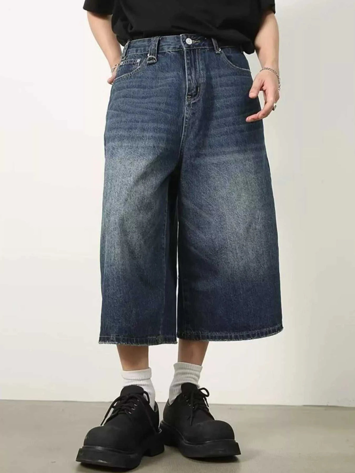 Men's Full Size Wide Leg Cropped Jeans Plus Size 100400455250579 28 Affordable Fashion Under $100 Jerry's Apparel 