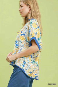 Umgee Floral Print Oversized Top 100100961221937 49 Affordable Fashion Under $100 Jerry's Apparel 