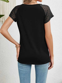 Round Neck Lace Short Sleeve Top 100100218637134 24 Affordable Fashion Under $100 Jerry's Apparel 