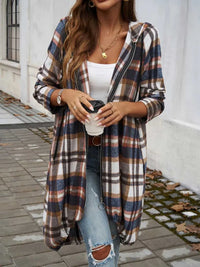 Devine Plaid Zip Up Hooded Coat 100100313261902 47 Affordable Fashion Under $100 Jerry's Apparel 