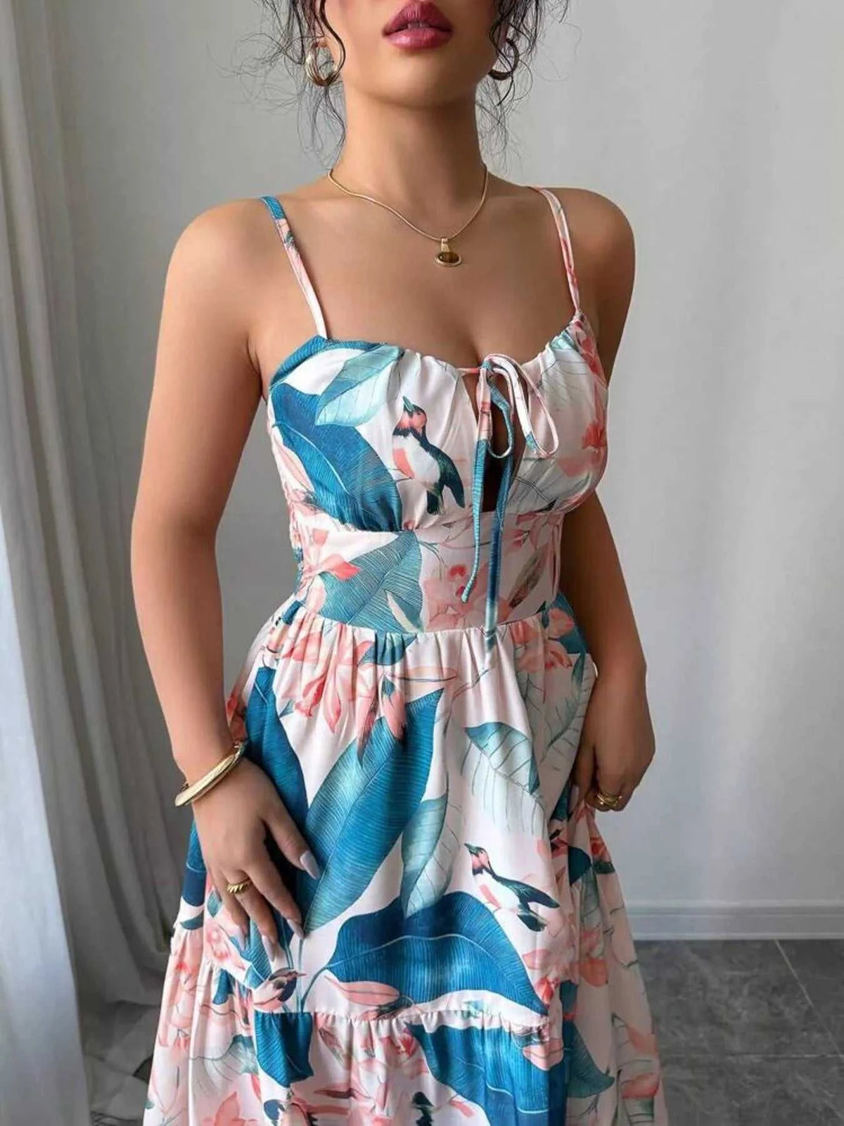 Floral Print Tiered Maxi Cami Dress 100100458243031 49 Affordable Fashion Under $100 Jerry's Apparel 