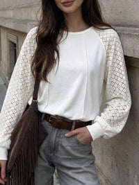 Lace Raglan Sleeve Sweatshirt 101001842976491 38 Affordable Fashion Under $100 Jerry's Apparel 