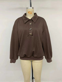 Polo Collar Dropped Shoulder Sweatshirt 101001441301221 39 Affordable Fashion Under $100 Jerry's Apparel 