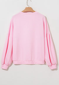 Bow Round Neck Long Sleeve Sweatshirt