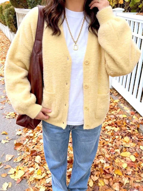 Button Up V-Neck Cardigan 101002523896172 61 Affordable Fashion Under $100 Jerry's Apparel 