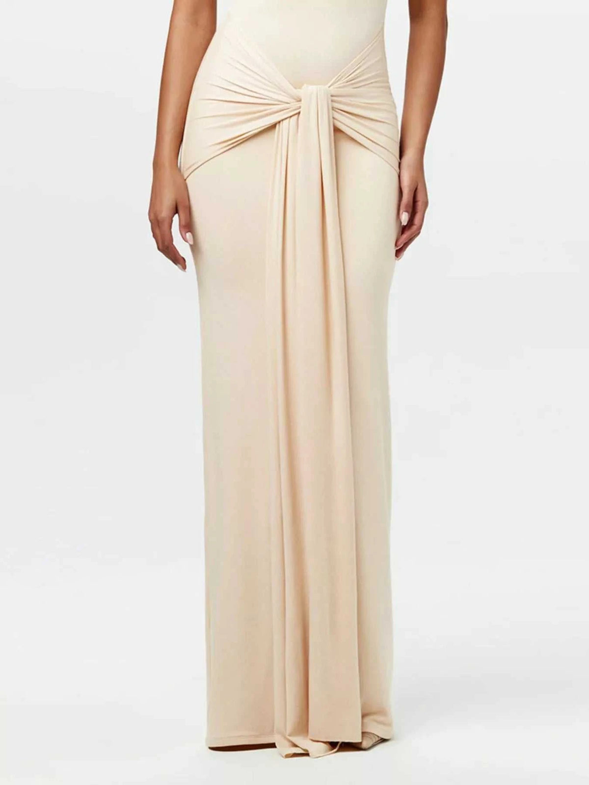 Sleeveless Mock Neck Knot Front Maxi Dress 100100133371526 32 Affordable Fashion Under $100 Jerry's Apparel 