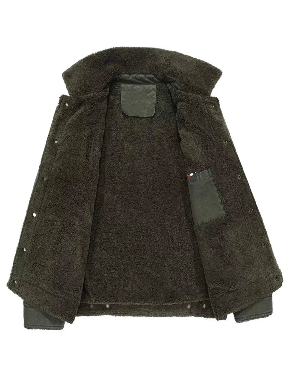 Men's Plus Size Solid Color Sherpa Lined Jacket 100400049406242 91 Affordable Fashion Under $100 Jerry's Apparel 