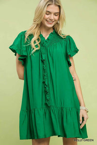 Umgee Smocked Ruffle Babydoll Mini Dress 100100563311512 55 Affordable Fashion Under $100 Jerry's Apparel 