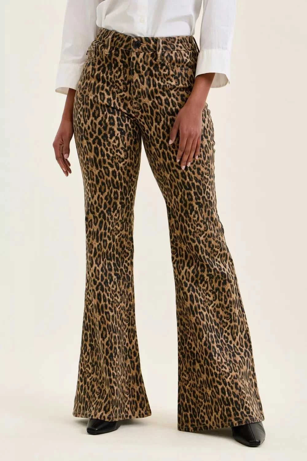 Judy Blue Mr Jaqueline Flare Print Leopard Jeans 100100978101149 67 Affordable Fashion Under $100 Jerry's Apparel 
