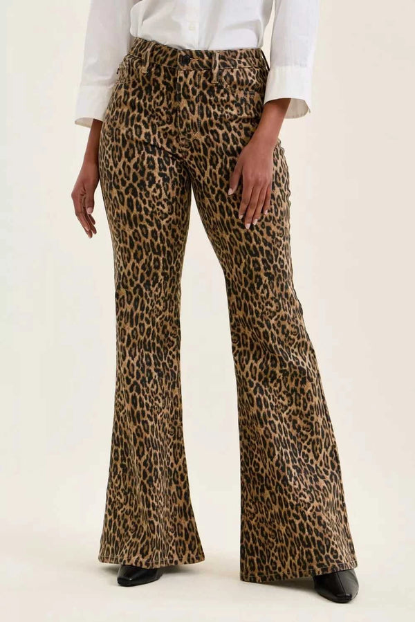 Judy Blue Mr Jaqueline Flare Print Leopard Jeans 100100978101149 67 Affordable Fashion Under $100 Jerry's Apparel 