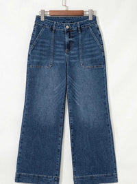 Cropped High Rise Wide Leg Jeans 100100466718541 64 Seasonal Fashion Collections Jerry's Apparel 
