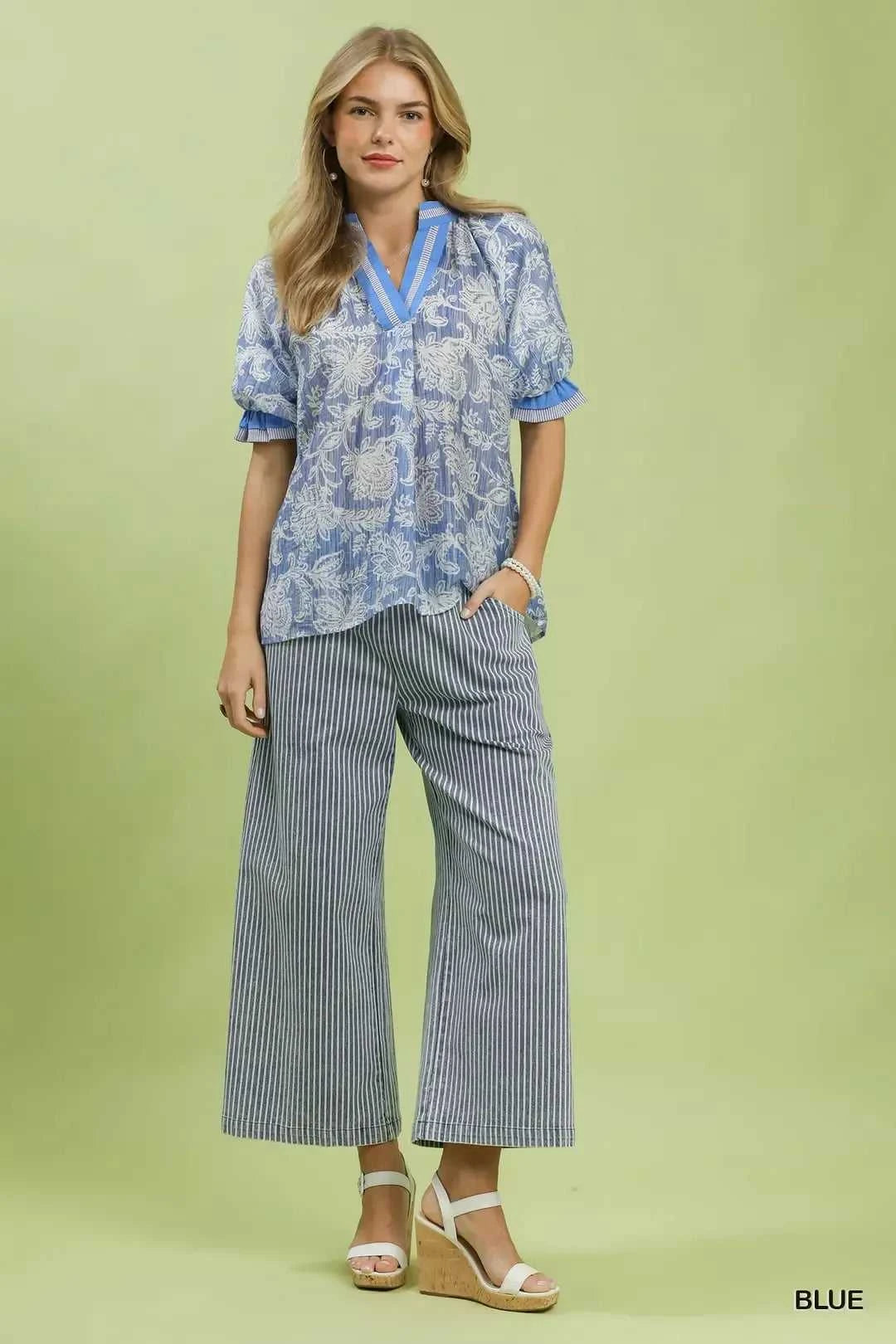 Umgee Floral Print Puff Sleeve Top 100100486401855 49 Affordable Fashion Under $100 Jerry's Apparel 