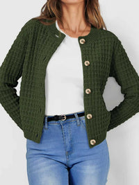 Textured Knit Button-Front Cardigan 100100626365347 44 Affordable Fashion Under $100 Jerry's Apparel 
