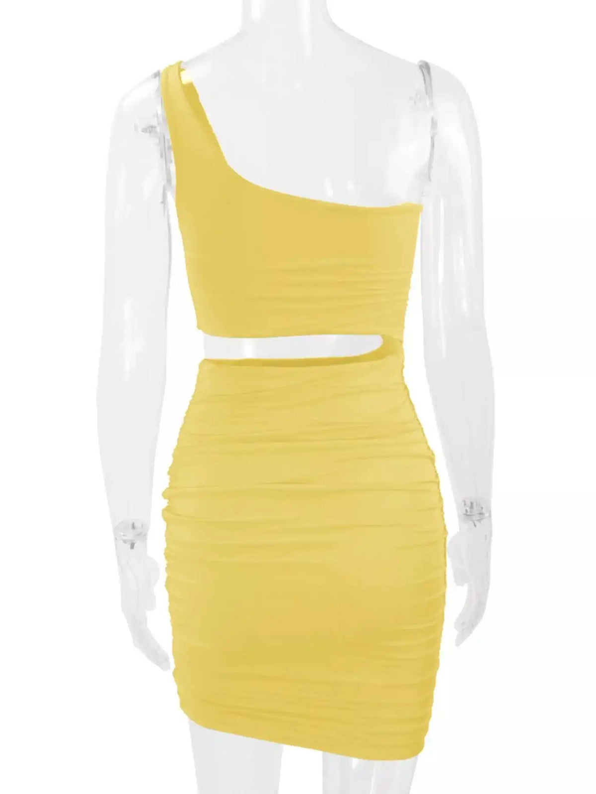 One-Shoulder Cutout Ruched Bodycon Mini Dress 101001098960768 27 Gifts for Her Jerry's Apparel 