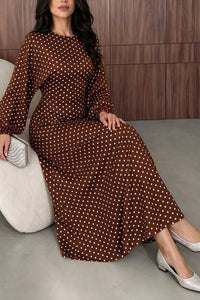 Polka Dot Long Sleeve Maxi Dress 101001469171625 35 Affordable Fashion Under $100 Jerry's Apparel 