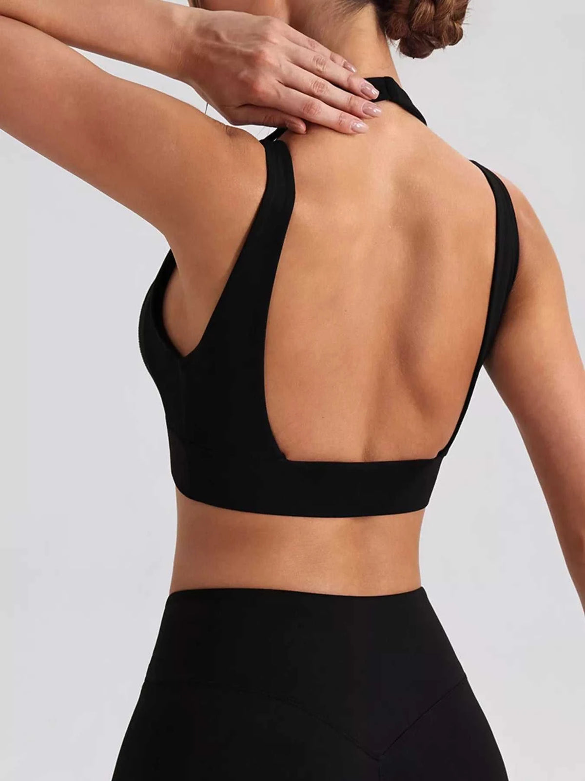 Seamless Criss-Cross V-Neck Tank and Leggings Active Set 101006885753799 113 Comfortable Weekend Sets Jerry's Apparel 