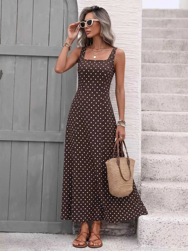 Polka Dot Sleeveless Maxi Dress 100100279880208 43 Affordable Fashion Under $100 Jerry's Apparel 