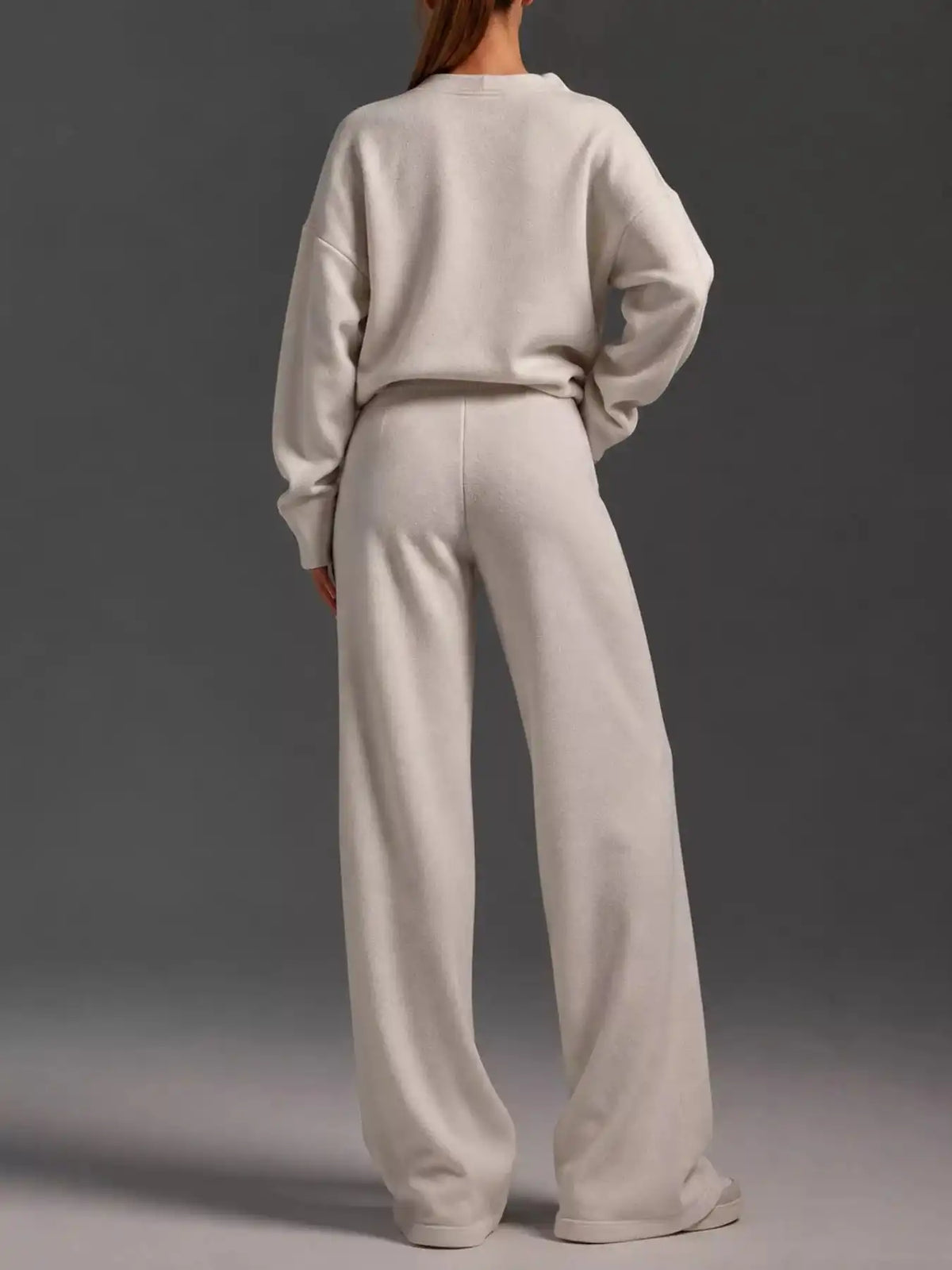 Polo Collar Top and Wide-Leg Pants Set 101001876960393 74 Affordable Fashion Under $100 Jerry's Apparel 