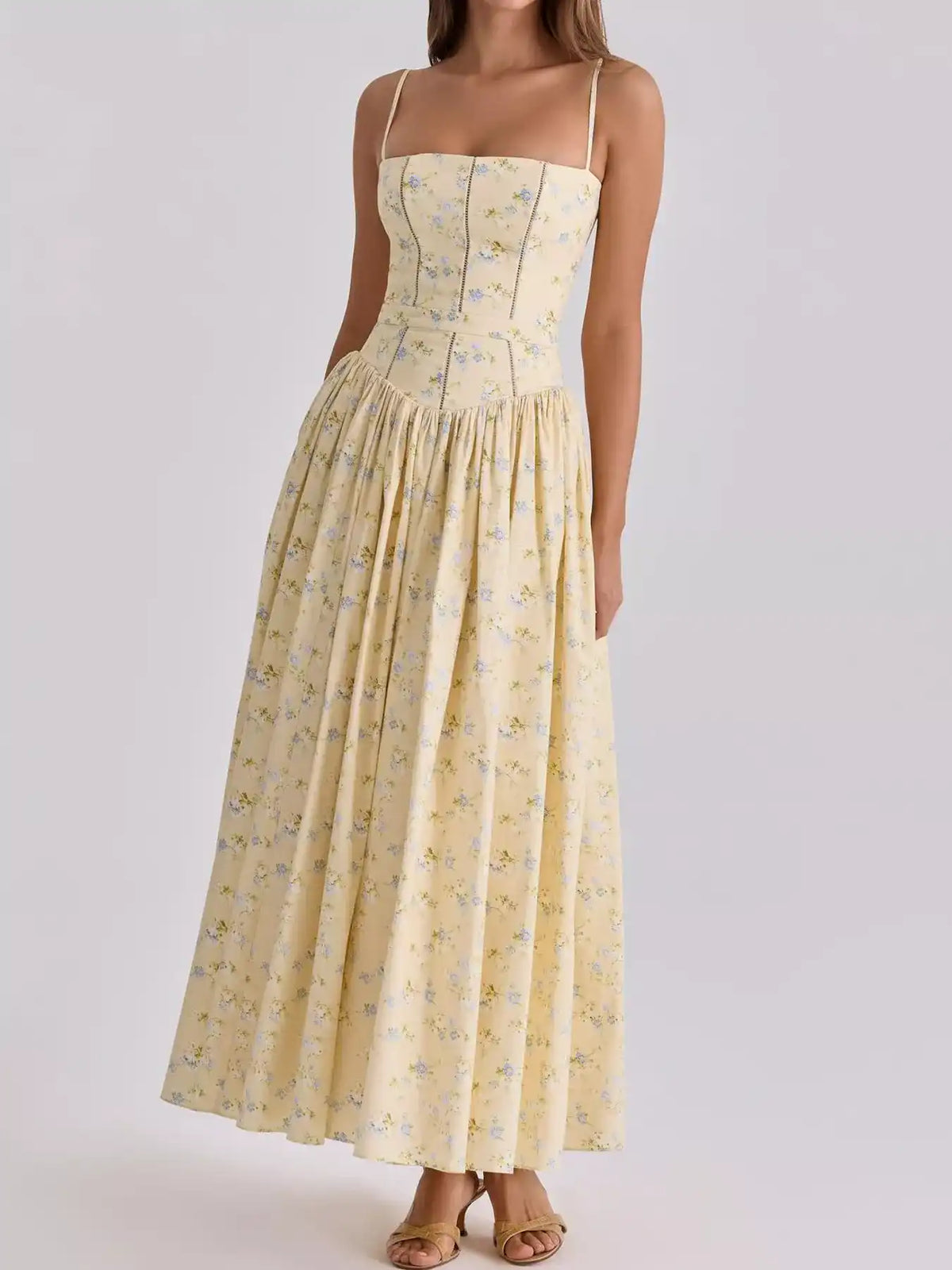 Floral Spaghetti Straps Midi Dress 101001005550846 56 Affordable Fashion Under $100 Jerry's Apparel 