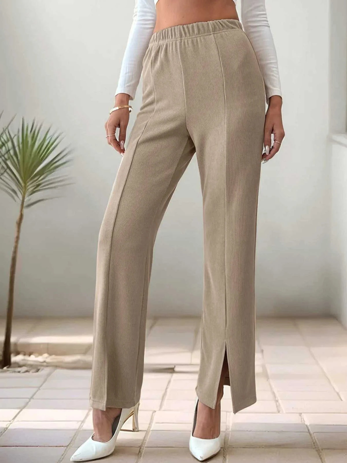 High-Waisted Slit Pants 100100338122783 31 Affordable Fashion Under $100 Jerry's Apparel 