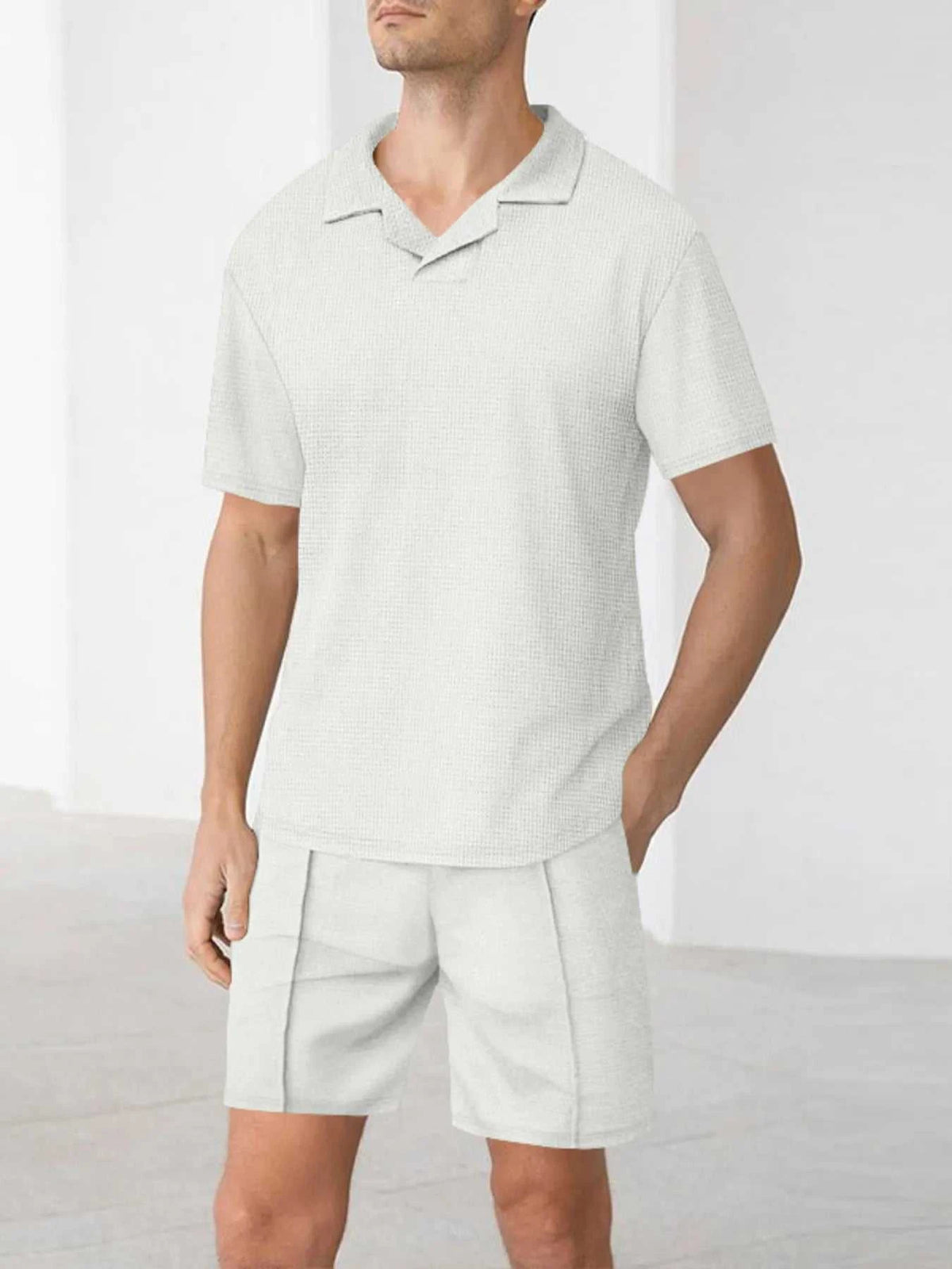 Men's Full Size Short Sleeve Top and Shorts Matching Set Plus Size 100400785786313 42 Affordable Fashion Under $100 Jerry's Apparel 