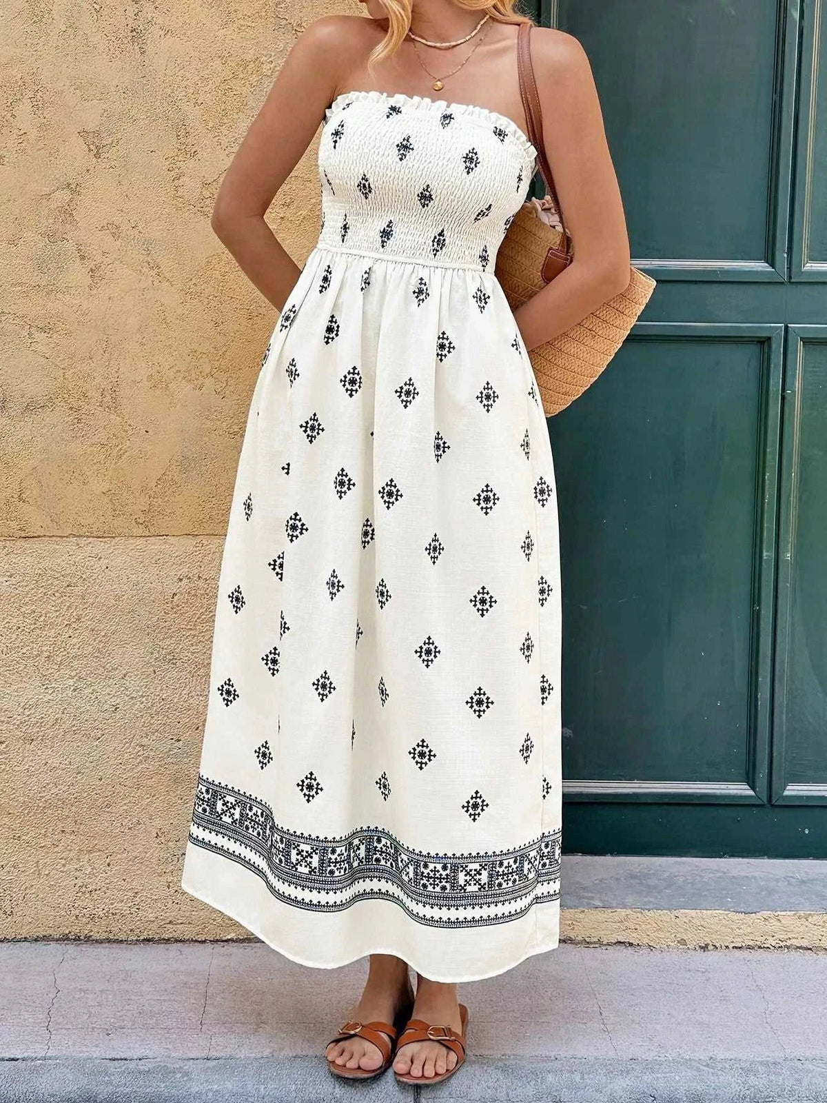 Smocked Tube Midi Dress 100100110658566 41 Affordable Fashion Under $100 Jerry's Apparel 
