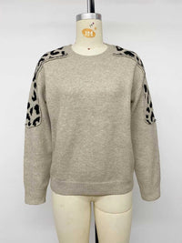 Leopard Round Neck Sweater 100100975897355 41 Affordable Fashion Under $100 Jerry's Apparel 