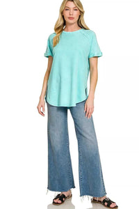 Zenana French Terry Washed Curved Hem Top 100100522581353 25 Affordable Fashion Under $100 Jerry's Apparel 