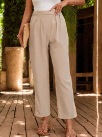 Perfee Ruched Half Elastic Waist Pants 100100547441852 27 Affordable Fashion Under $100 Jerry's Apparel 