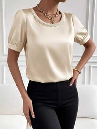 Pearl Trim Satin Bodysuit 100100199958398 36 Gifts for Her Jerry's Apparel 