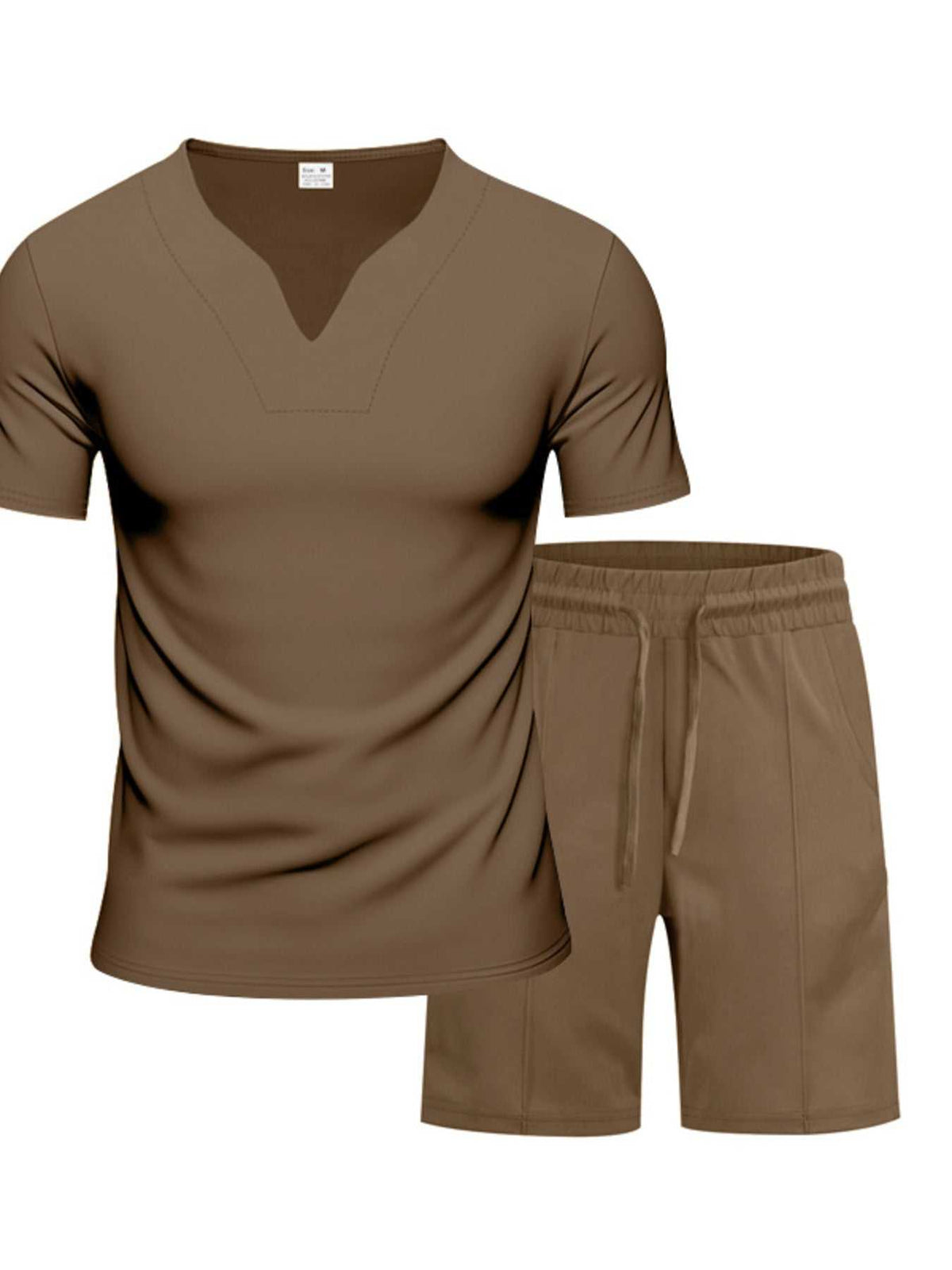 Men's Full Size V-Neck Short Sleeve T-Shirt and Shorts Set Plus Size 100400710859816 35 Affordable Fashion Under $100 Jerry's Apparel 