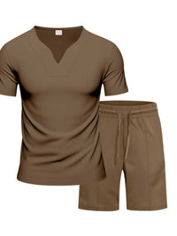 Men's Full Size V-Neck Short Sleeve T-Shirt and Shorts Set Plus Size 100400710859816 35 Affordable Fashion Under $100 Jerry's Apparel 