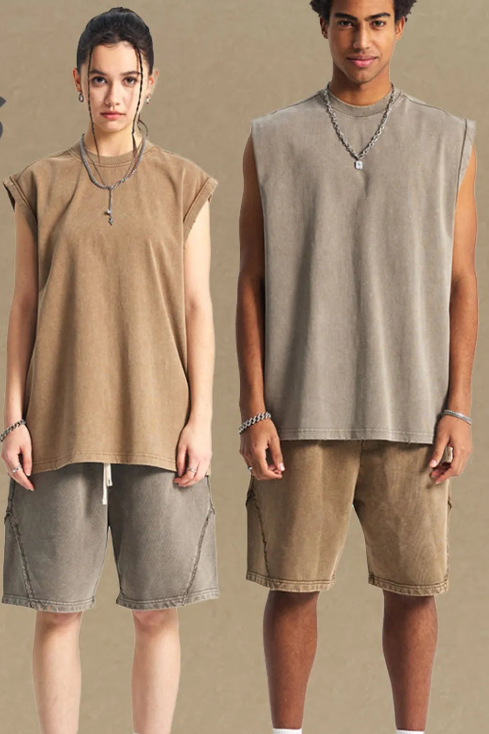 Men's Solid Color Round Neck Tank